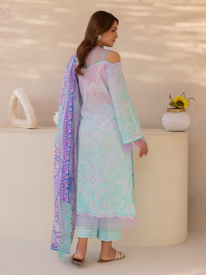 Kali 3 Pieces Unstitched Digital Printed Lawn Suit. 