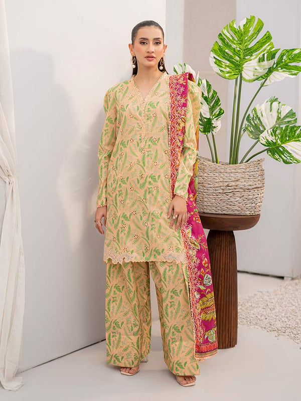 SWAN 3-Piece Unstitched Digital Printed Lawn Suit