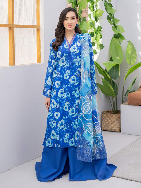 KALI 3-Piece Unstitched Digital Printed Lawn Suit