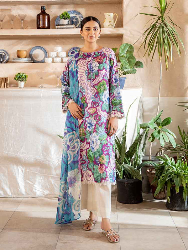 POP GUL 3-Piece Unstitched Digital Printed Lawn Suit