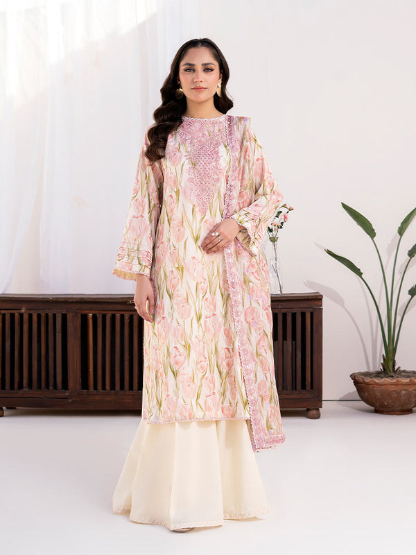 BEENA 3 Pieces Unstitched Digital Printed Lawn Suit