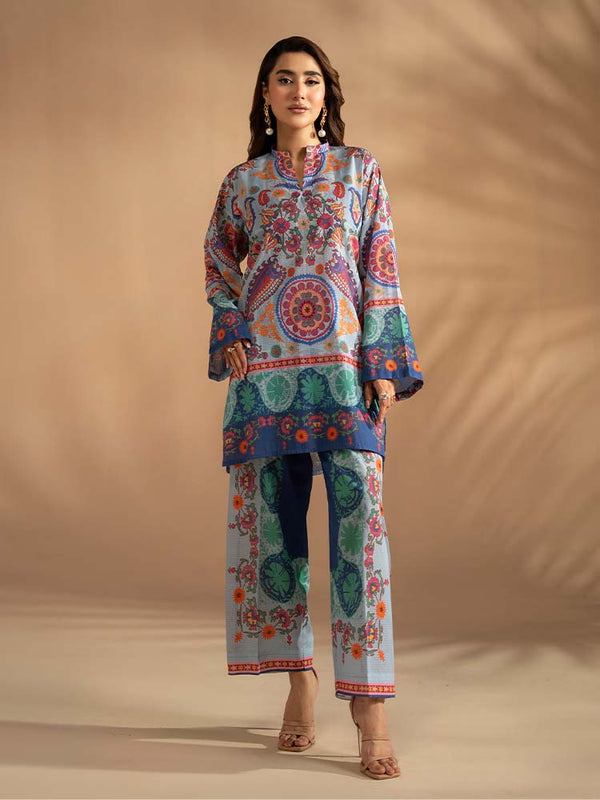 MODISTE 2-Piece Unstitched Digital Printed Stripe Lawn Suit