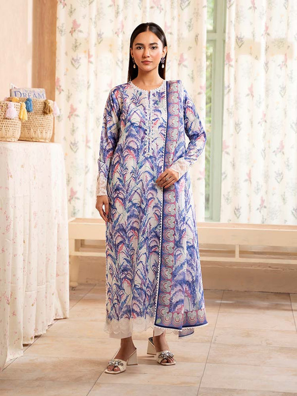 SAYA 3-Piece Unstitched Digital Printed Lawn Suit