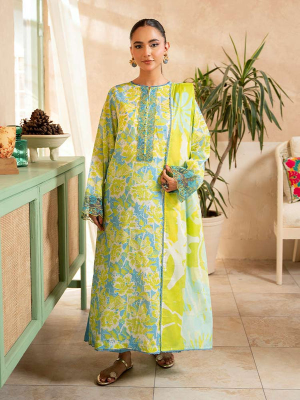 KARIGARI 3-Piece Unstitched Digital Printed Lawn Suit