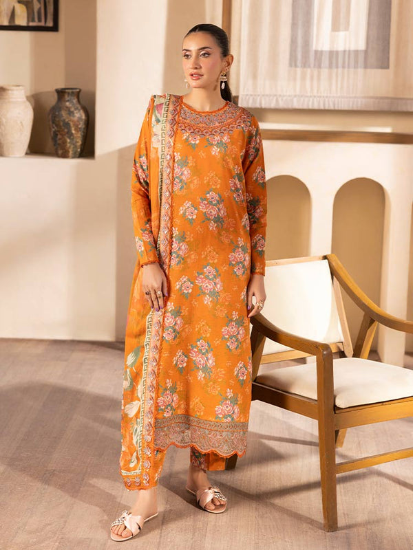 SARAAB 3-Piece Unstitched Digital Printed Lawn Suit
